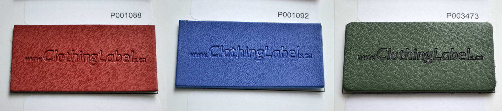 Leather labels color