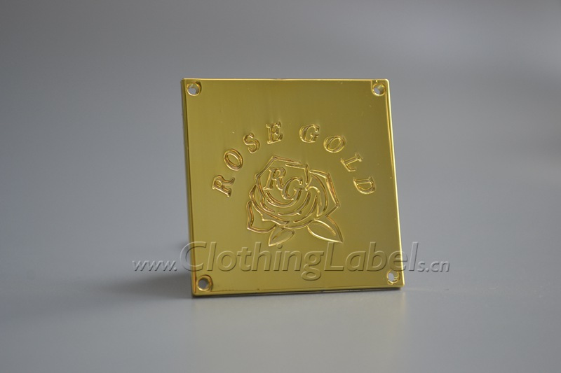 ROSE GOLD metal label p002741