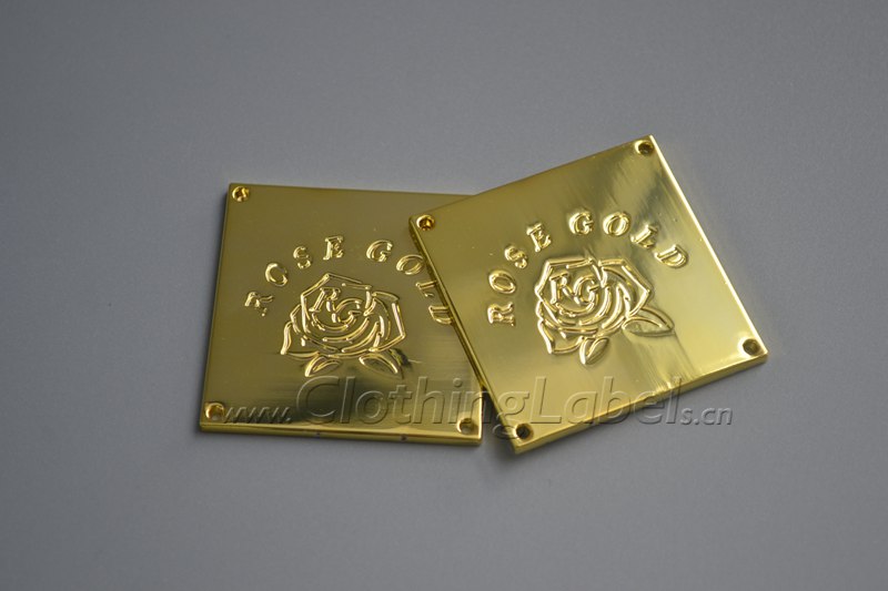 ROSE GOLD metal label p002741a