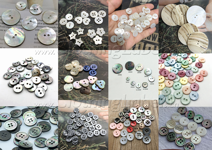 Types of shell buttons