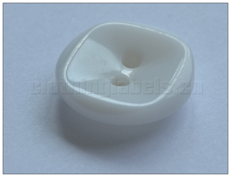 Porcelain white resin buttons