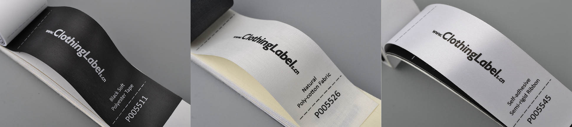 clothing label material samples