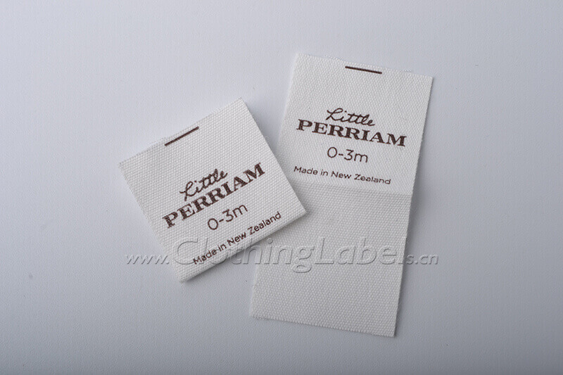 Cotton Clothing Tags with Printing, New Fashion Labeling, Woven