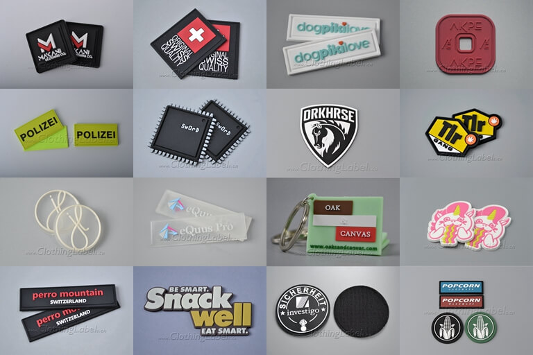 brand samples of custom PVC patches