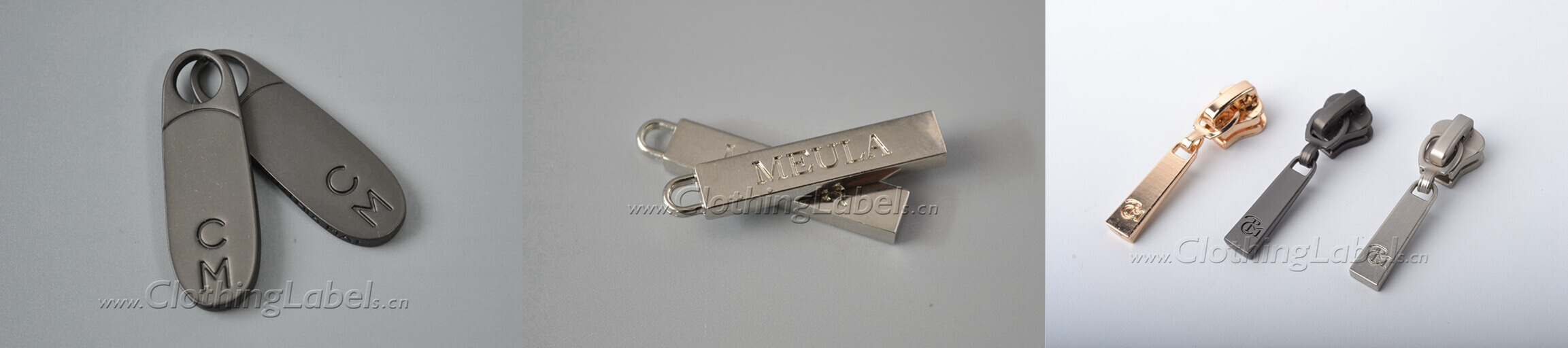 Metal zipper pulls