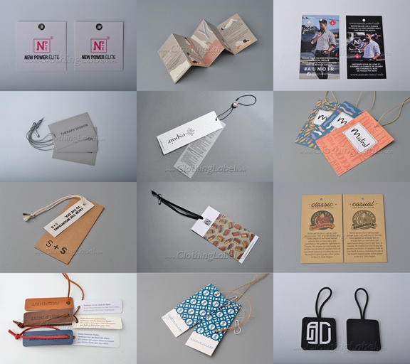 Design customize hang tag and clothing label full set by