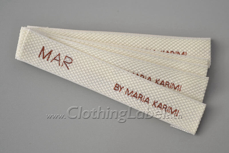 Eco - Friendly Cotton Woven Clothing Labels Tags For Clothes Embroidered