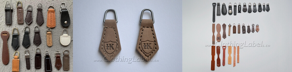 custom leather zipper pulls