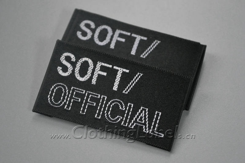 Custom woven labels with personalized logos for clothing brands