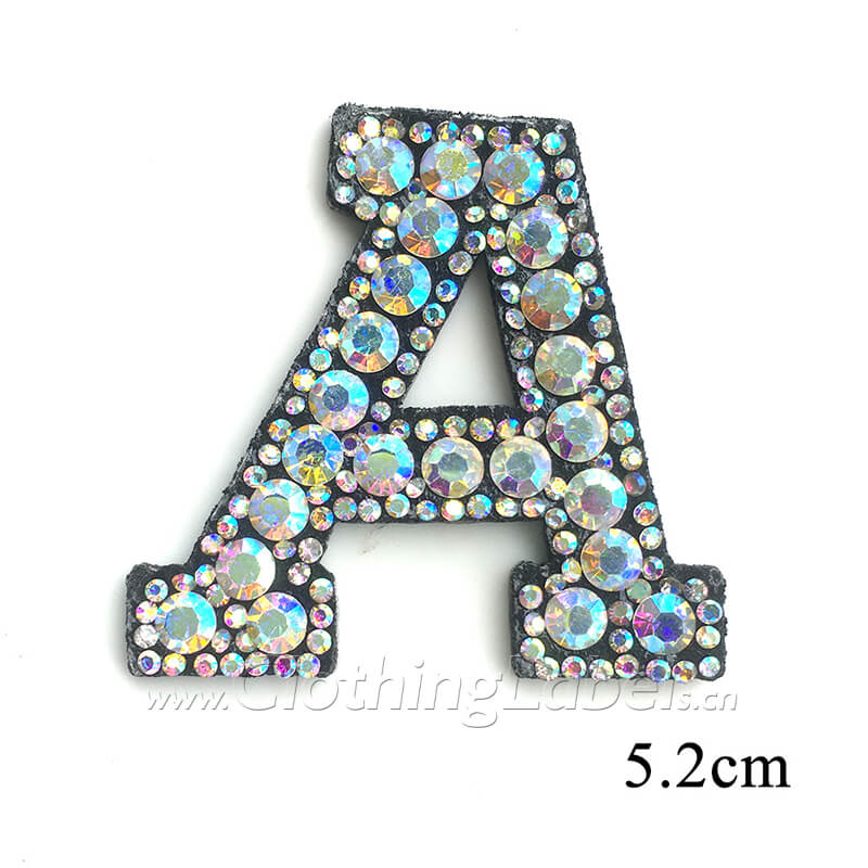 Supply custom rhinestone iron on patches for clothing