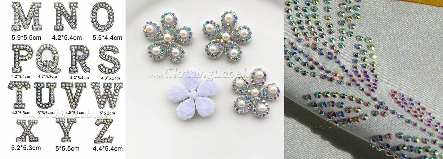 hot rhinestone adhesive stickers ironing cloth