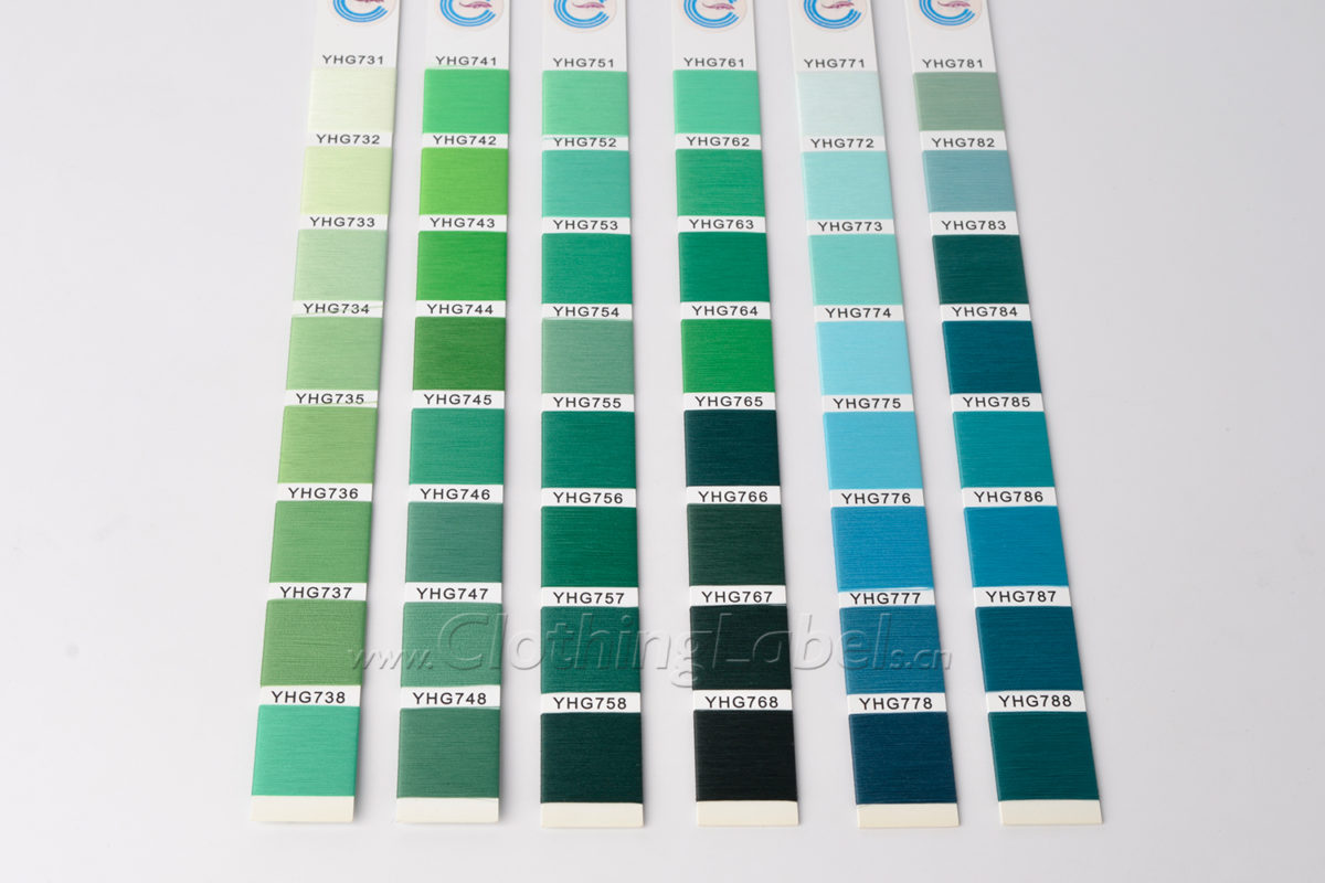 Woven labels’ yarn color sample chart | ClothingLabels.cn