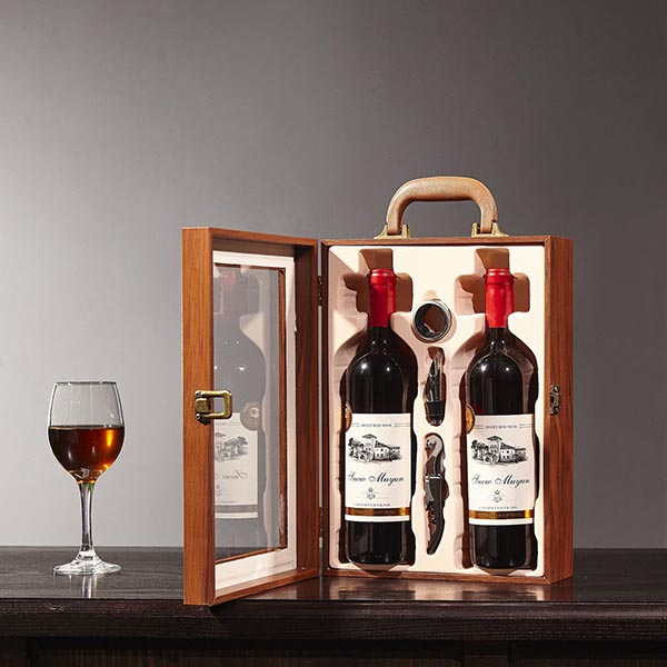 Wooden wine box packaging 01