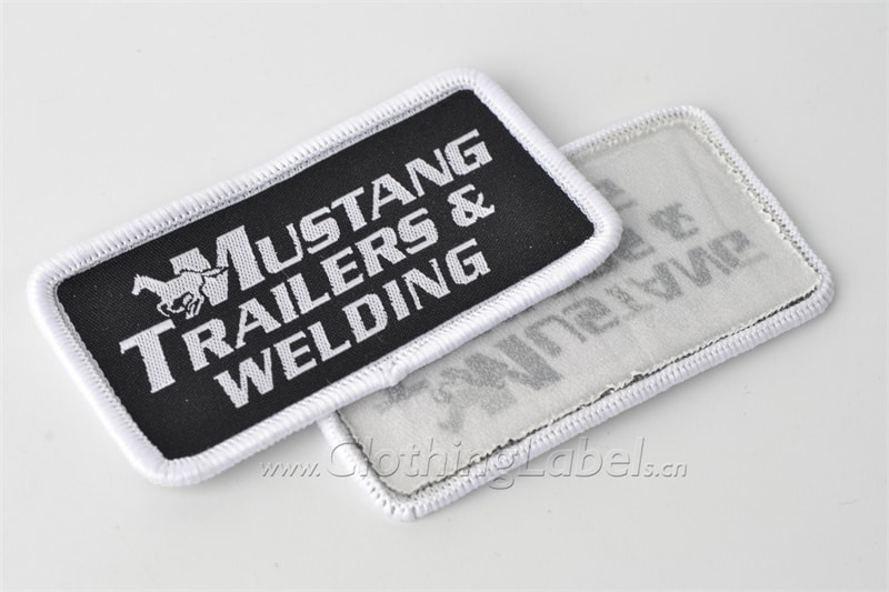 Clear Letter Woven Clothing Patch with Best Velcro Back for Custom