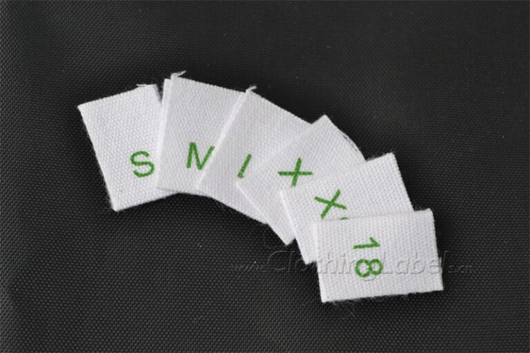 Custom printed cotton labels for clothing and handmade items