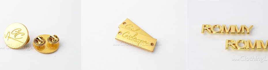 gold metal labels supplier