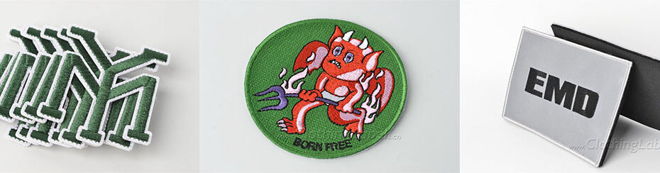 Small embroidered patches and big embroidered patches