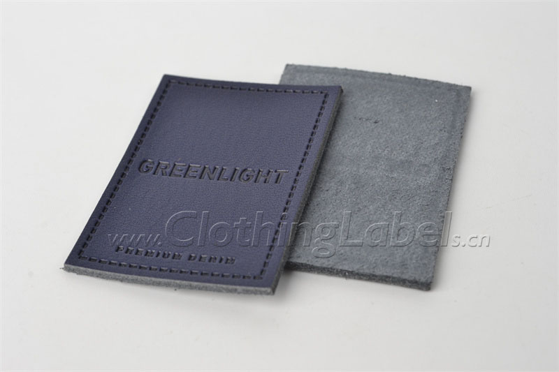 Cheaper Jeans PU Leather Labels With Embossed Logo Round Leather Patch For  Clothing Hats